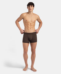 Bamboo Cotton Elastane Stretch Breathable Mesh Trunk with StayDry Treatment - Java Melange