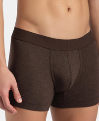 Bamboo Cotton Elastane Stretch Breathable Mesh Trunk with StayDry Treatment - Java Melange
