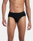 Soft Touch Recycled Microfiber Elastane Stretch Brief with Ultrasoft Waistband - Black