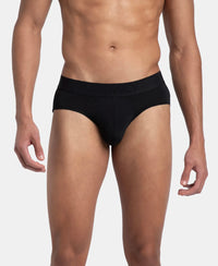 Soft Touch Recycled Microfiber Elastane Stretch Brief with Ultrasoft Waistband - Black