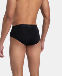 Soft Touch Recycled Microfiber Elastane Stretch Brief with Ultrasoft Waistband - Black
