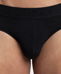 Soft Touch Recycled Microfiber Elastane Stretch Brief with Ultrasoft Waistband - Black