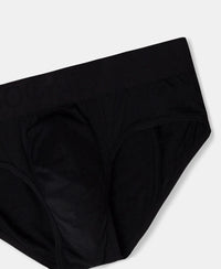 Soft Touch Recycled Microfiber Elastane Stretch Brief with Ultrasoft Waistband - Black