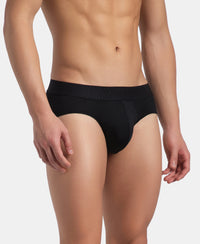 Soft Touch Recycled Microfiber Elastane Stretch Brief with Ultrasoft Waistband - Black
