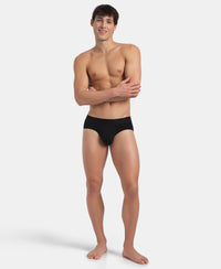 Soft Touch Recycled Microfiber Elastane Stretch Brief with Ultrasoft Waistband - Black