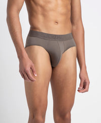 Soft Touch Recycled Microfiber Elastane Stretch Brief with Ultrasoft Waistband - Dark Khaki