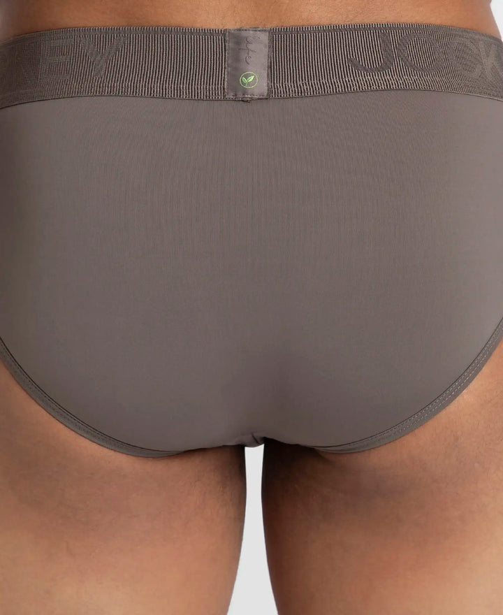 Soft Touch Recycled Microfiber Elastane Stretch Brief with Ultrasoft Waistband - Dark Khaki