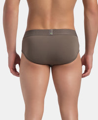 Soft Touch Recycled Microfiber Elastane Stretch Brief with Ultrasoft Waistband - Dark Khaki