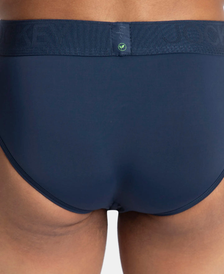 Soft Touch Recycled Microfiber Elastane Stretch Brief with Ultrasoft Waistband - Insignia Blue
