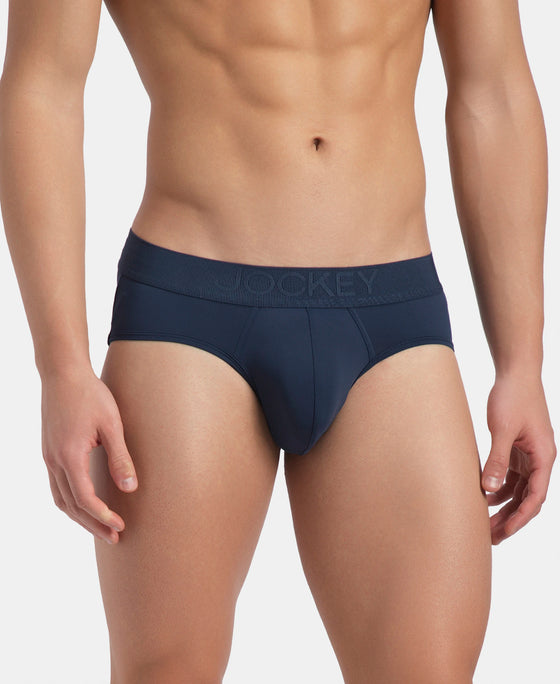 Soft Touch Recycled Microfiber Elastane Stretch Brief with Ultrasoft Waistband - Insignia Blue