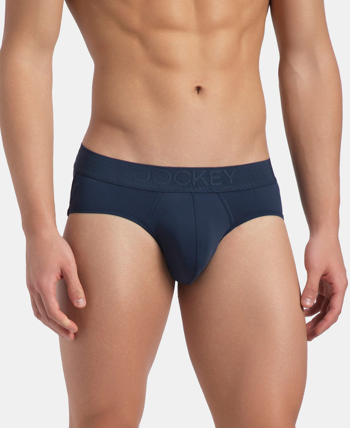 Soft Touch Recycled Microfiber Elastane Stretch Brief with Ultrasoft Waistband - Insignia Blue