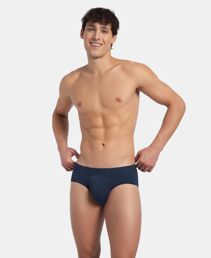 Soft Touch Recycled Microfiber Elastane Stretch Brief with Ultrasoft Waistband - Insignia Blue