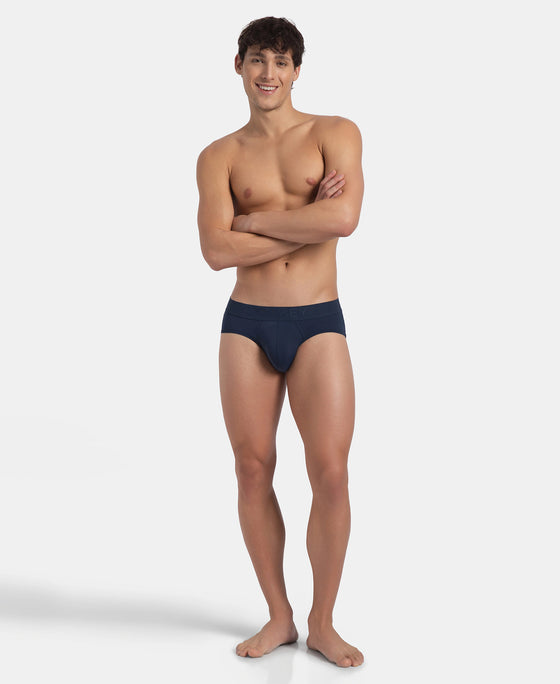 Soft Touch Recycled Microfiber Elastane Stretch Brief with Ultrasoft Waistband - Insignia Blue