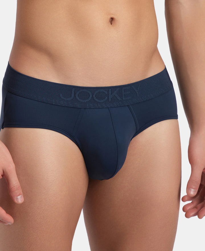 Soft Touch Recycled Microfiber Elastane Stretch Brief with Ultrasoft Waistband - Insignia Blue