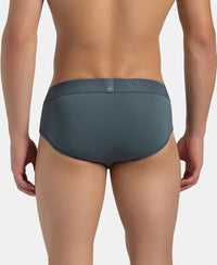 Soft Touch Recycled Microfiber Elastane Stretch Brief with Ultrasoft Waistband - Stormy Weather