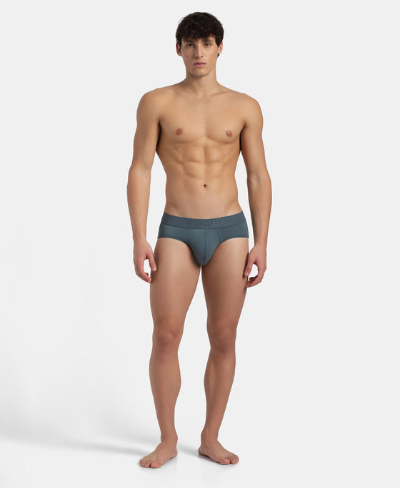 Soft Touch Recycled Microfiber Elastane Stretch Brief with Ultrasoft Waistband - Stormy Weather