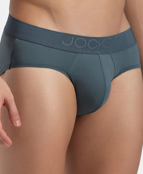 Soft Touch Recycled Microfiber Elastane Stretch Brief with Ultrasoft Waistband - Stormy Weather