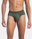 Soft Touch Recycled Microfiber Elastane Stretch Brief with Ultrasoft Waistband - Thyme