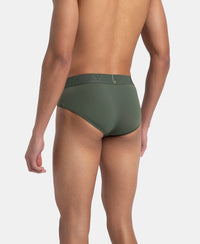 Soft Touch Recycled Microfiber Elastane Stretch Brief with Ultrasoft Waistband - Thyme