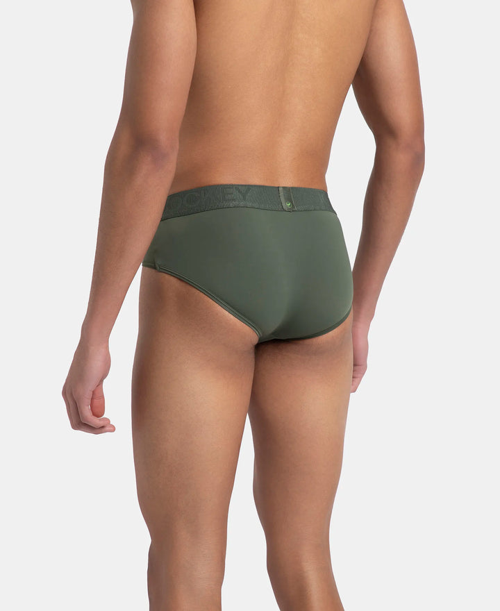 Soft Touch Recycled Microfiber Elastane Stretch Brief with Ultrasoft Waistband - Thyme