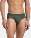 Soft Touch Recycled Microfiber Elastane Stretch Brief with Ultrasoft Waistband - Thyme