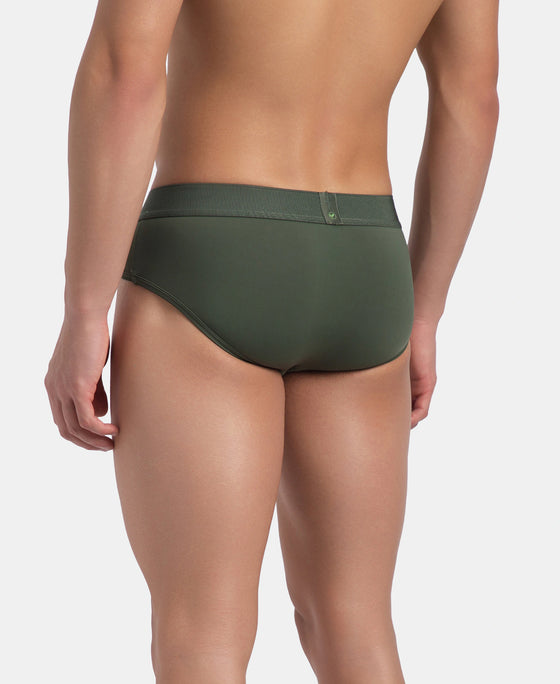 Soft Touch Recycled Microfiber Elastane Stretch Brief with Ultrasoft Waistband - Thyme