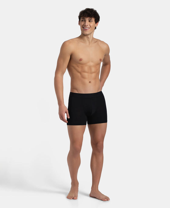 Soft Touch Recycled Microfiber Elastane Stretch Trunk with Ultrasoft Waistband - Black