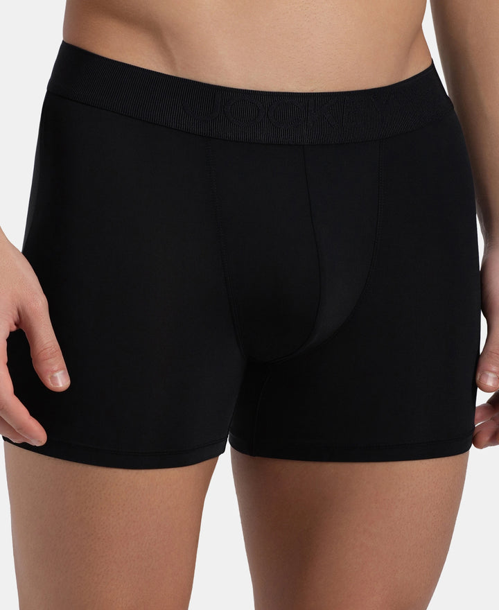 Soft Touch Recycled Microfiber Elastane Stretch Trunk with Ultrasoft Waistband - Black