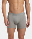 Soft Touch Recycled Microfiber Elastane Stretch Trunk with Ultrasoft Waistband - Bright Light Grey