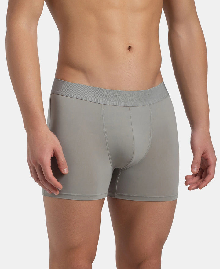 Soft Touch Recycled Microfiber Elastane Stretch Trunk with Ultrasoft Waistband - Bright Light Grey