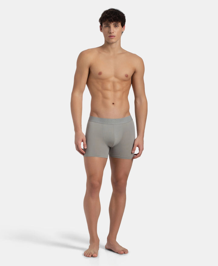 Soft Touch Recycled Microfiber Elastane Stretch Trunk with Ultrasoft Waistband - Bright Light Grey