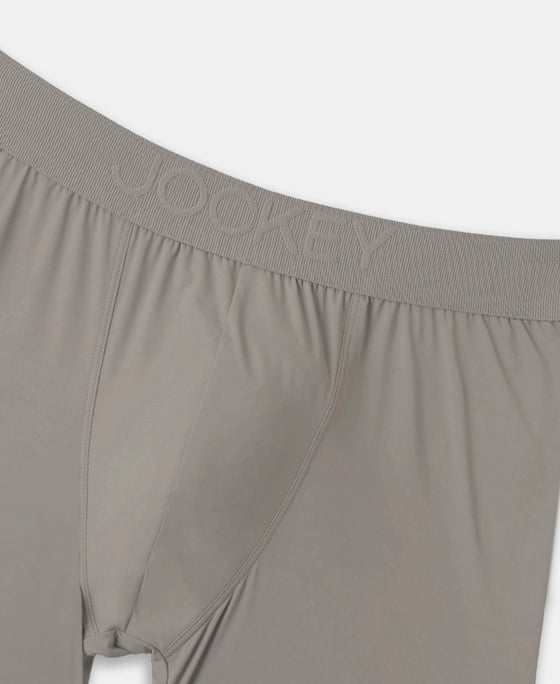Soft Touch Recycled Microfiber Elastane Stretch Trunk with Ultrasoft Waistband - Bright Light Grey