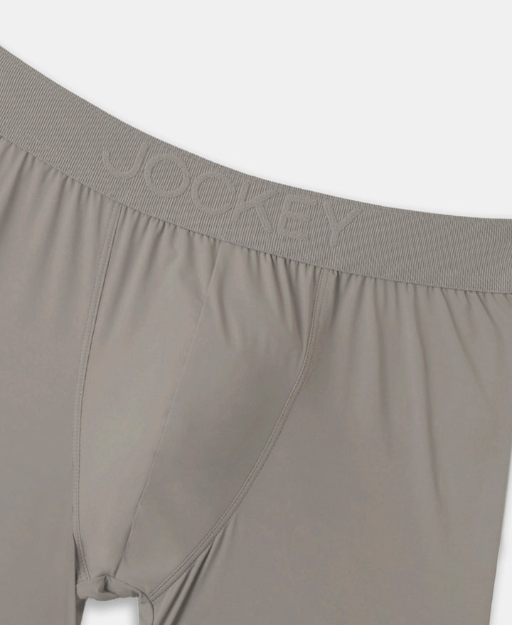 Soft Touch Recycled Microfiber Elastane Stretch Trunk with Ultrasoft Waistband - Bright Light Grey