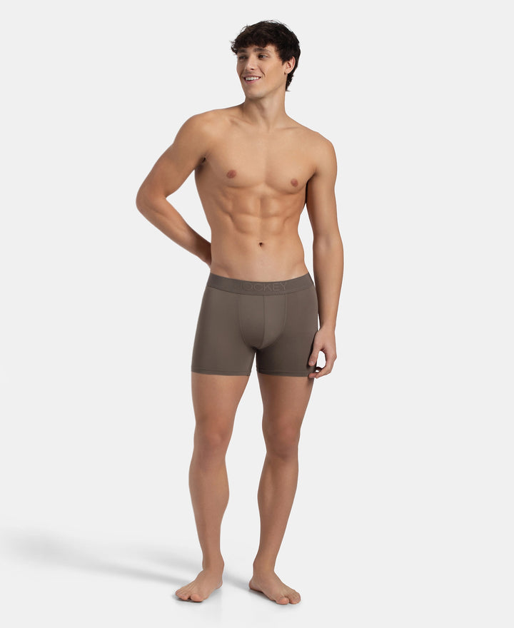 Soft Touch Recycled Microfiber Elastane Stretch Trunk with Ultrasoft Waistband - Dark Khaki