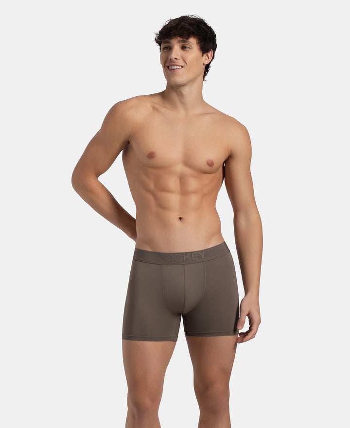 Soft Touch Recycled Microfiber Elastane Stretch Trunk with Ultrasoft Waistband - Dark Khaki