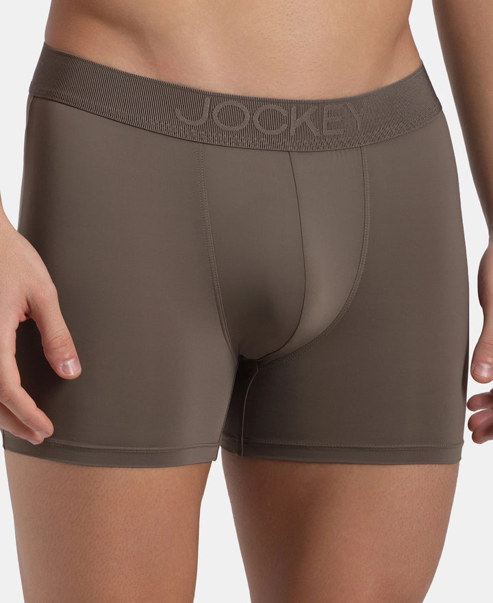 Soft Touch Recycled Microfiber Elastane Stretch Trunk with Ultrasoft Waistband - Dark Khaki