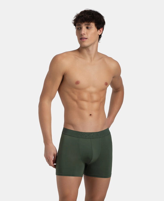 Soft Touch Recycled Microfiber Elastane Stretch Trunk with Ultrasoft Waistband - Thyme