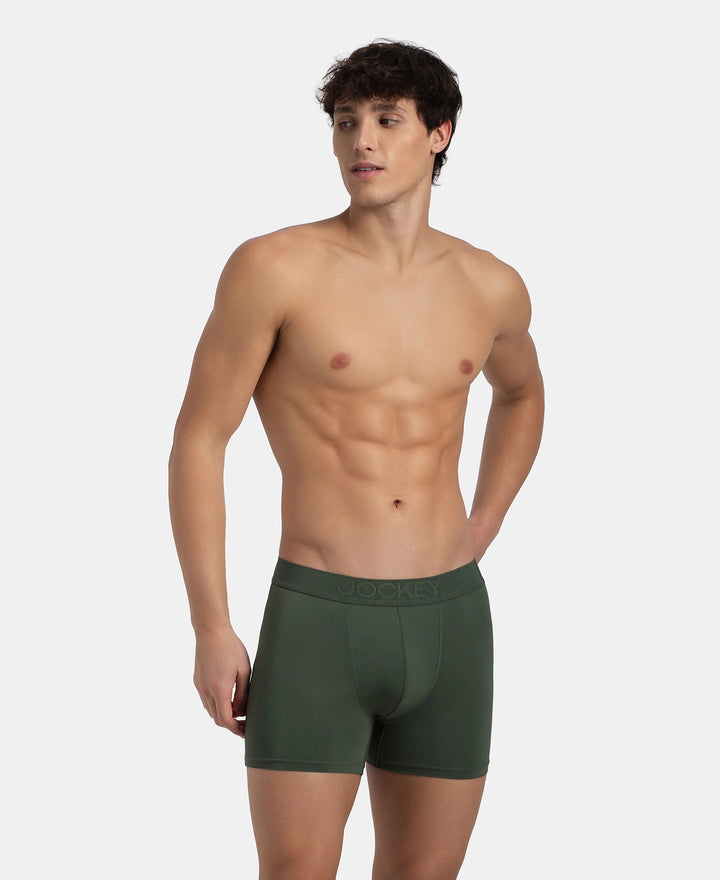 Soft Touch Recycled Microfiber Elastane Stretch Trunk with Ultrasoft Waistband - Thyme