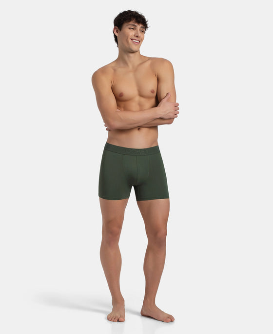 Soft Touch Recycled Microfiber Elastane Stretch Trunk with Ultrasoft Waistband - Thyme