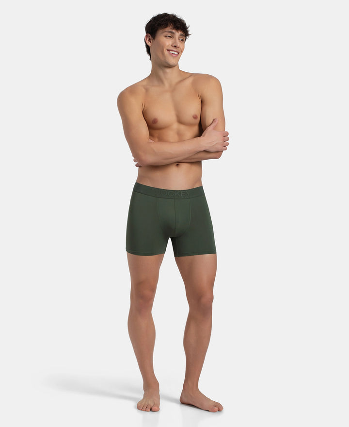 Soft Touch Recycled Microfiber Elastane Stretch Trunk with Ultrasoft Waistband - Thyme