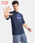 Marvel Avengers Super Combed Cotton Rich Graphic Printed Oversized T-Shirt - Navy