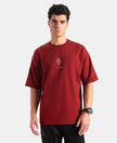 Marvel Avengers Super Combed Cotton Rich Graphic Printed Oversized T-Shirt - Sundried Tomato