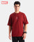 Marvel Avengers Super Combed Cotton Rich Graphic Printed Oversized T-Shirt - Sundried Tomato