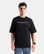 Marvel Avengers Super Combed Cotton Rich Graphic Printed Oversized T-Shirt - Black