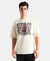 Marvel Avengers Super Combed Cotton Rich Graphic Printed Oversized T-Shirt - Almond Milk