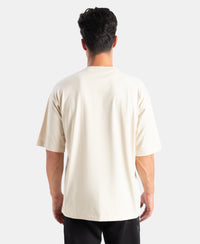 Marvel Avengers Super Combed Cotton Rich Graphic Printed Oversized T-Shirt - Almond Milk