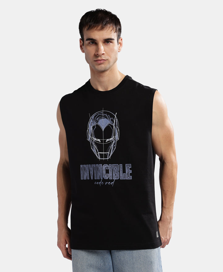 Super Combed Cotton Blend Tank Top - Black