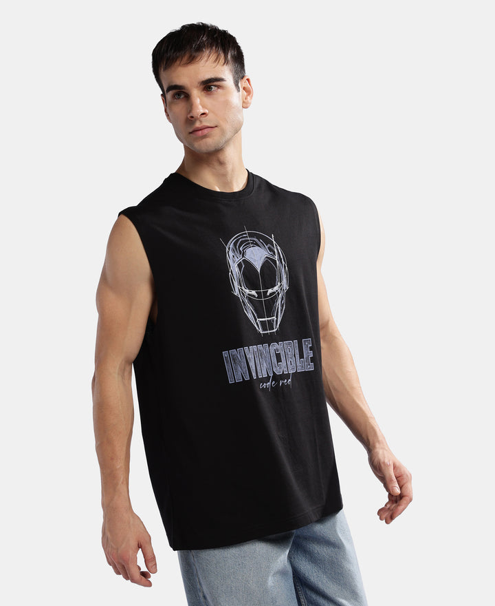 Super Combed Cotton Blend Tank Top - Black