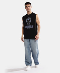 Super Combed Cotton Blend Tank Top - Black