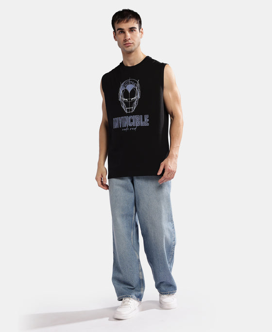 Super Combed Cotton Blend Tank Top - Black